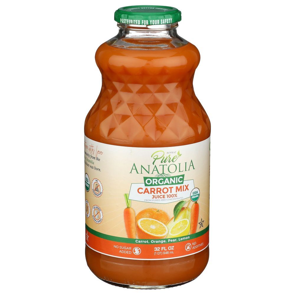 Pure Anatolia Organic Carrot Mix Juice, 32 Fluid Ounce -- 6 Per Case