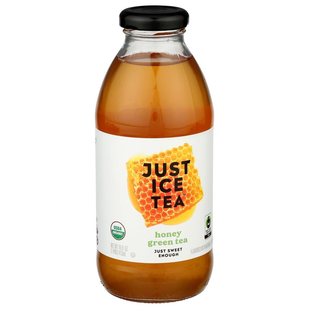 Just Ice Tea Organic Honey Green Tea, 16 Fluid Ounce -- 12 Per Case