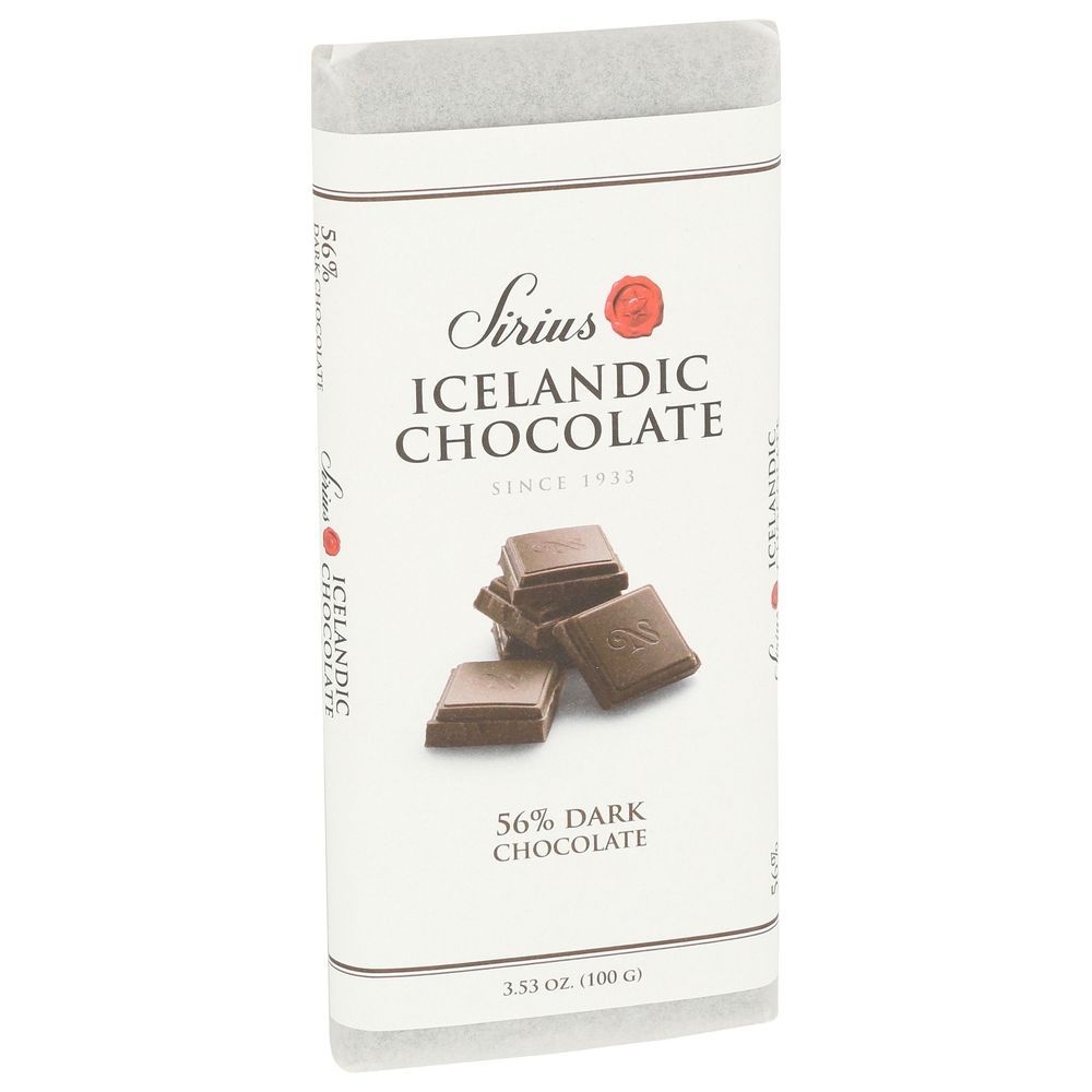 Sirius Icelandic 56 Percent Dark Chocolate Bar, 3.53 Ounce -- 12 Per Case