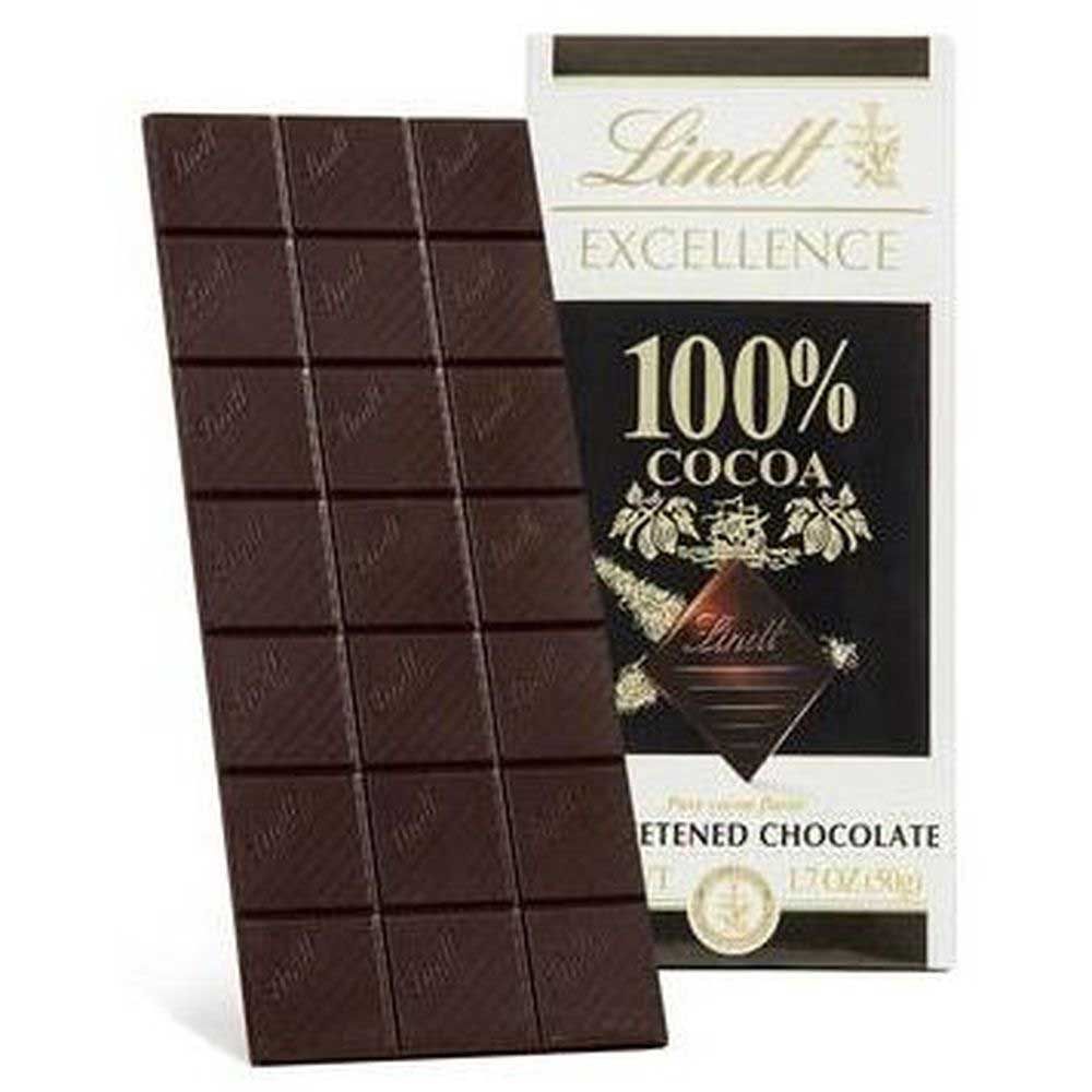 Lindt & Sprungli Excellence 100 Percent Cocoa Unsweetened Dark Chocolate Bar, 1.7 Ounce -- 108 Per Case