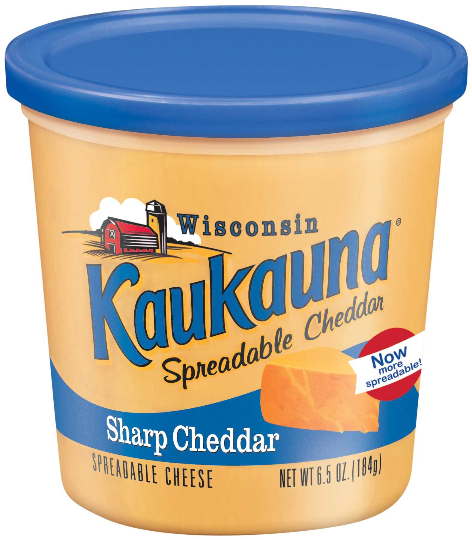 Kaukauna Sharp Cheddar Spreadable Cheese Cup, 6.5 Ounce -- 12 Per Case
