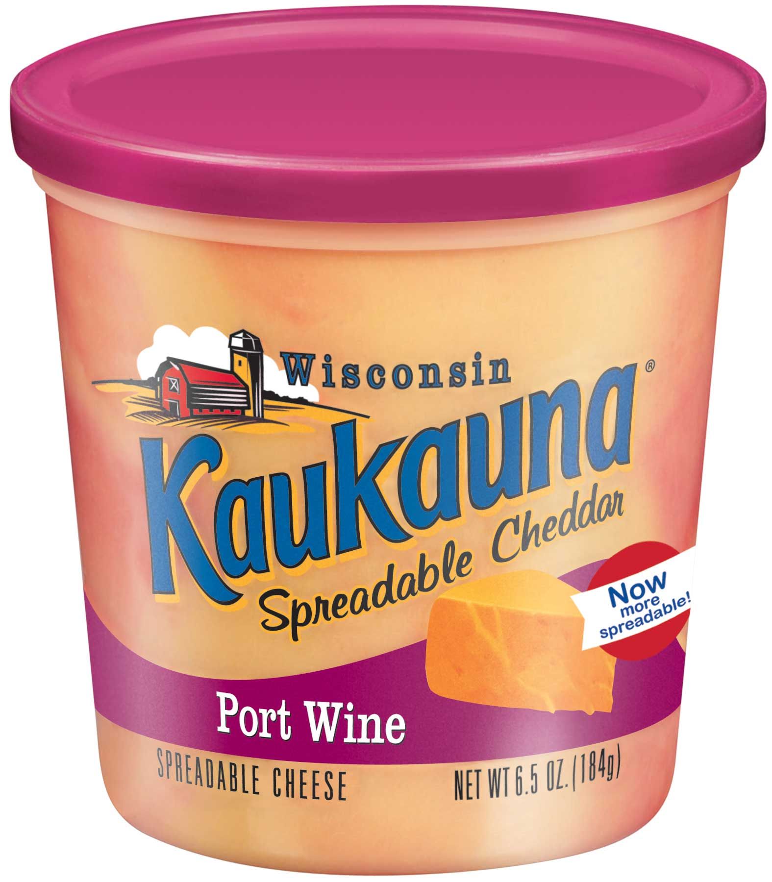 Kaukauna Port Wine Cheese Spread, 6.5 Ounce Cup -- 12 Per Case