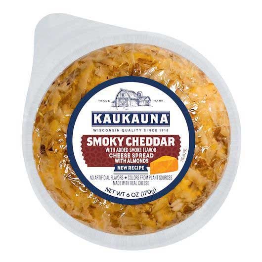 Kaukauna Smoky Cheddar Cheese Spread With Almonds, 6 Ounce -- 12 Per Case