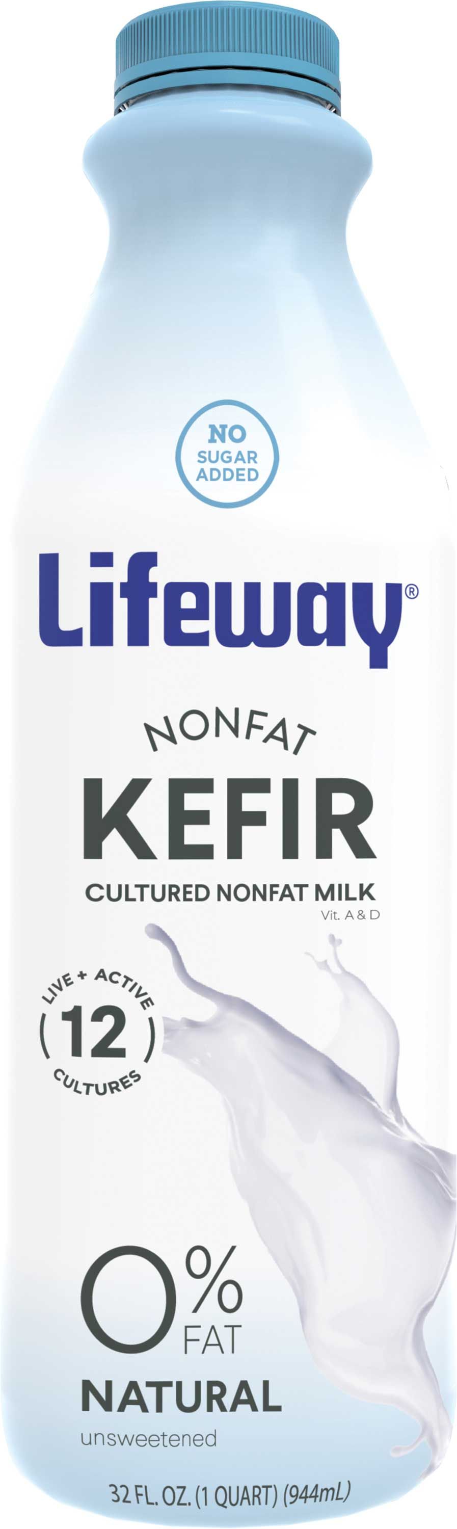 Lifeway Probiotic Non Fat Plain Kefir, 32 Ounce -- 6 Per Case