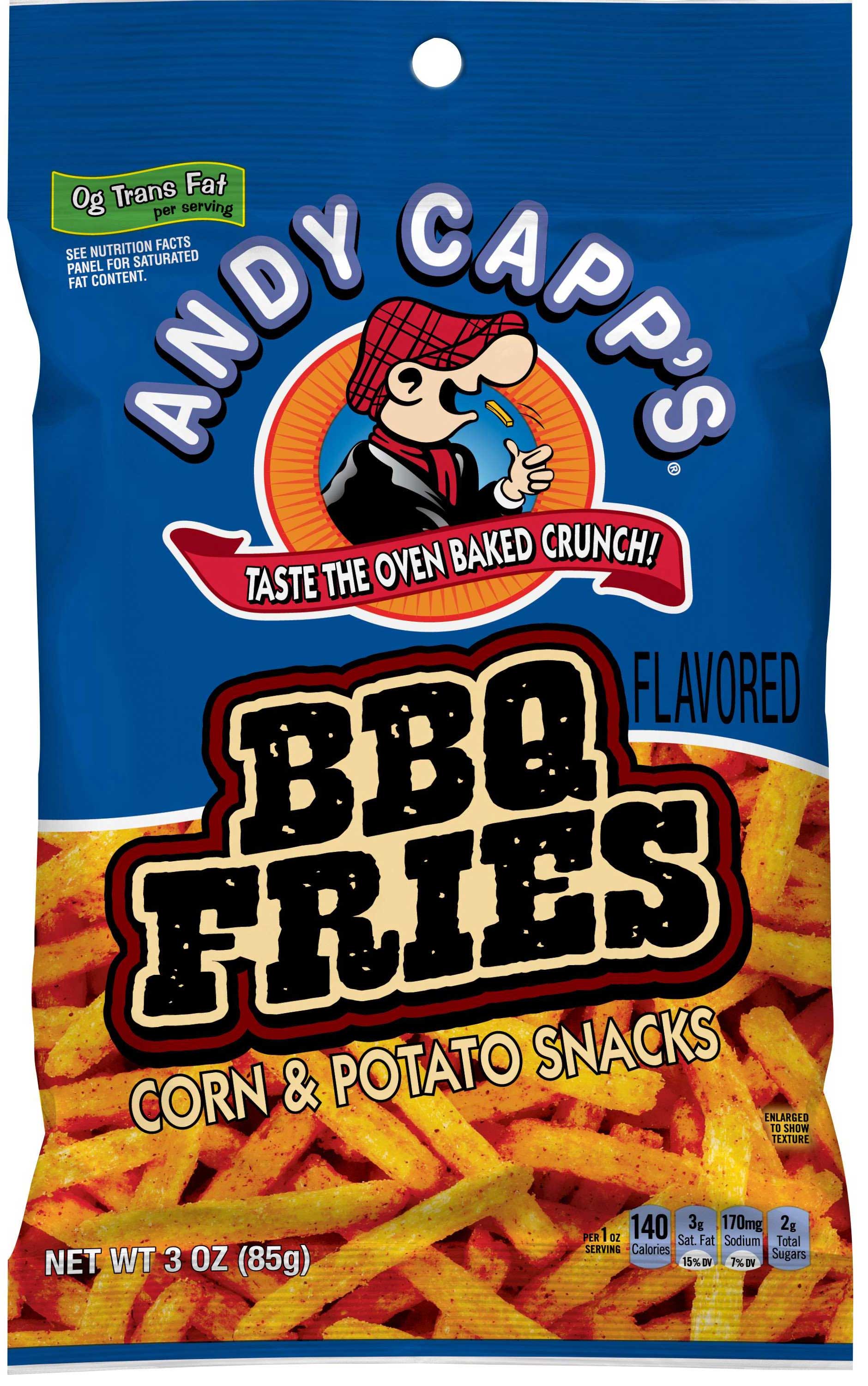 Andy Capp's Barbeque Fries Corn And Potato Snacks, 3 Ounce -- 12 Per Case