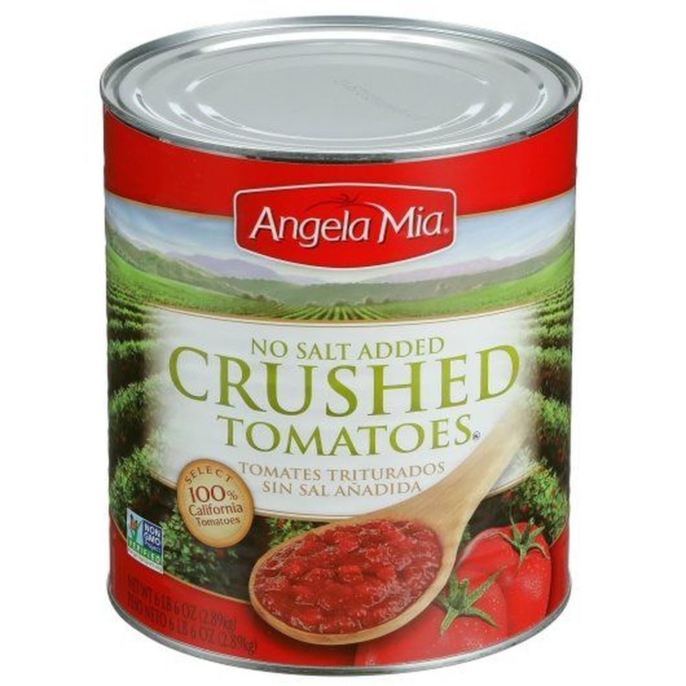 Angela Mia No Salt Added Crushed Tomatoes, 102 Ounce -- 6 Per Case