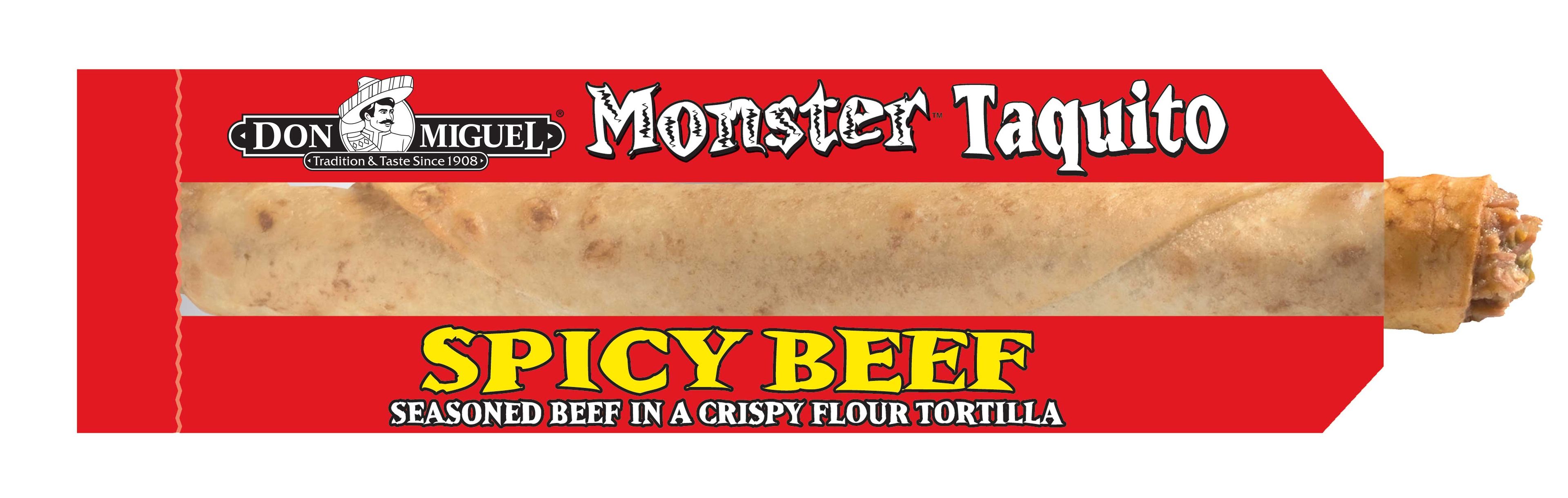 Don Miguel Monster Spicy Beef Taquito, 4 Ounce -- 24 Per Case