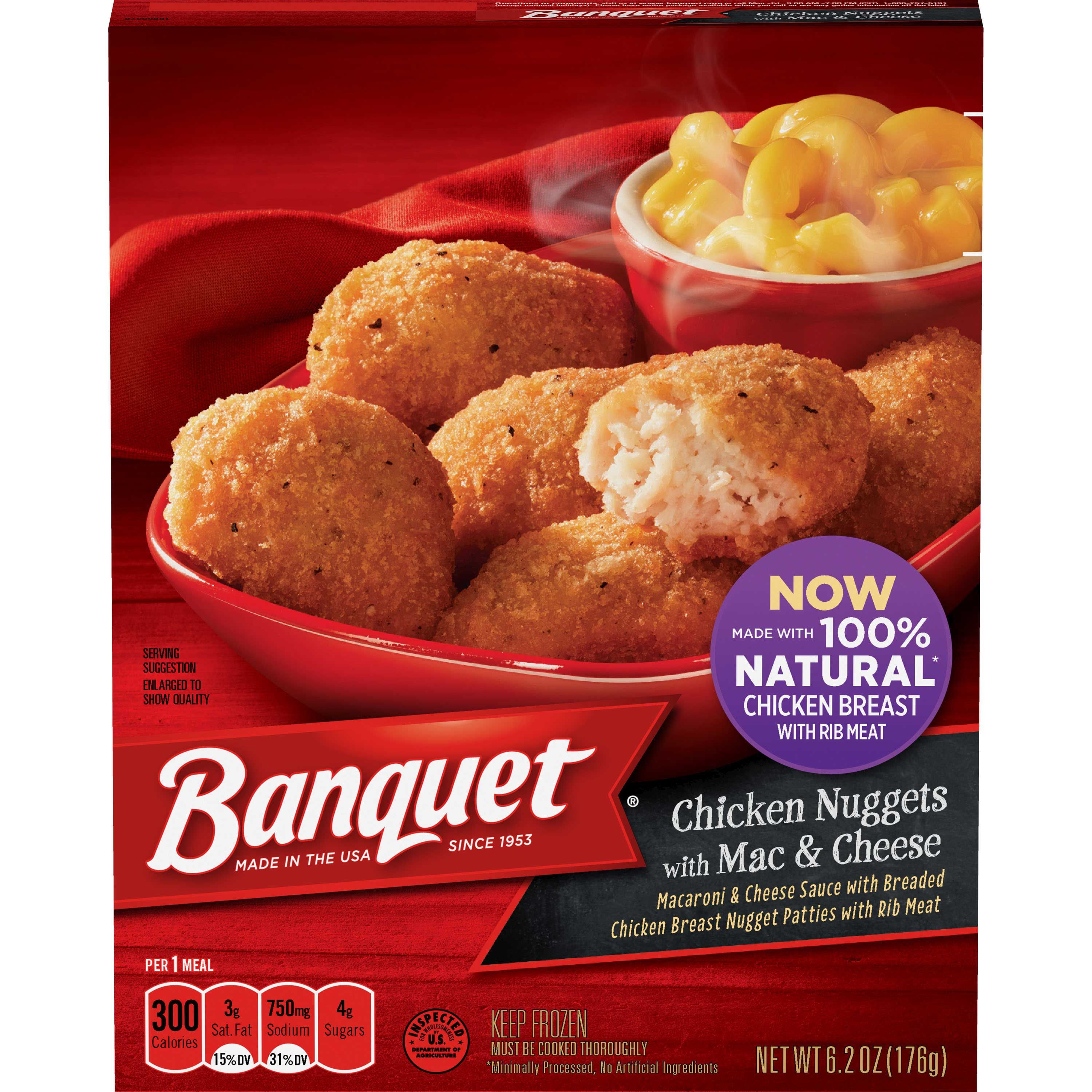 Banquet Basic Chicken Nuggets With Mac And Cheese Meal, 6.2 Ounce -- 12 Per Case