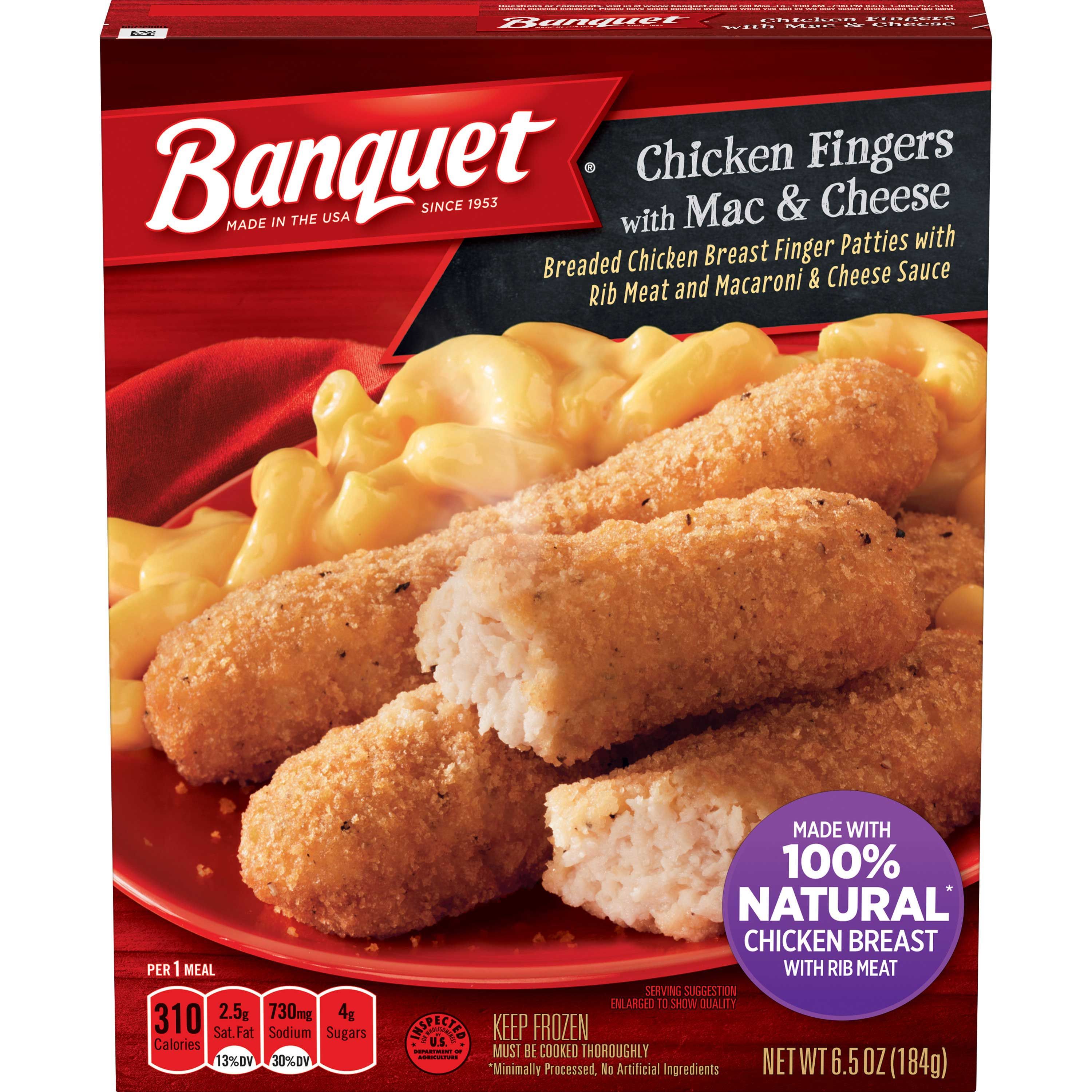 Banquet Basic Chicken Finger With Mac And Cheese Meal, 6.5 Ounce -- 12 Per Case