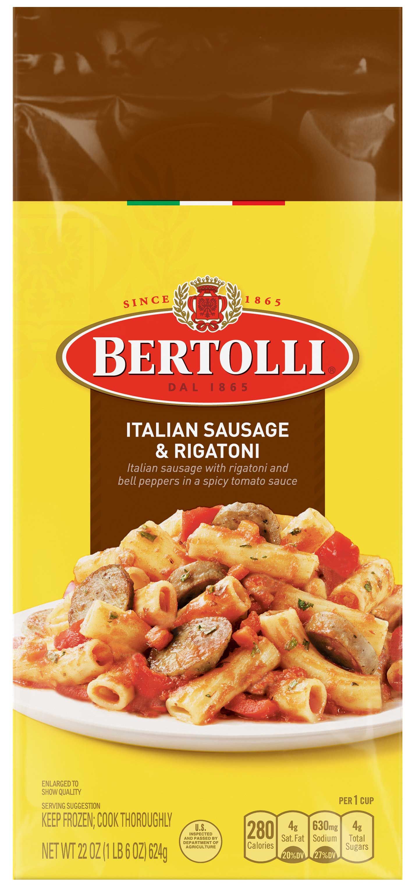 Bertolli Italian Sausage Rigatoni, 22 Ounce -- 4 Per Case
