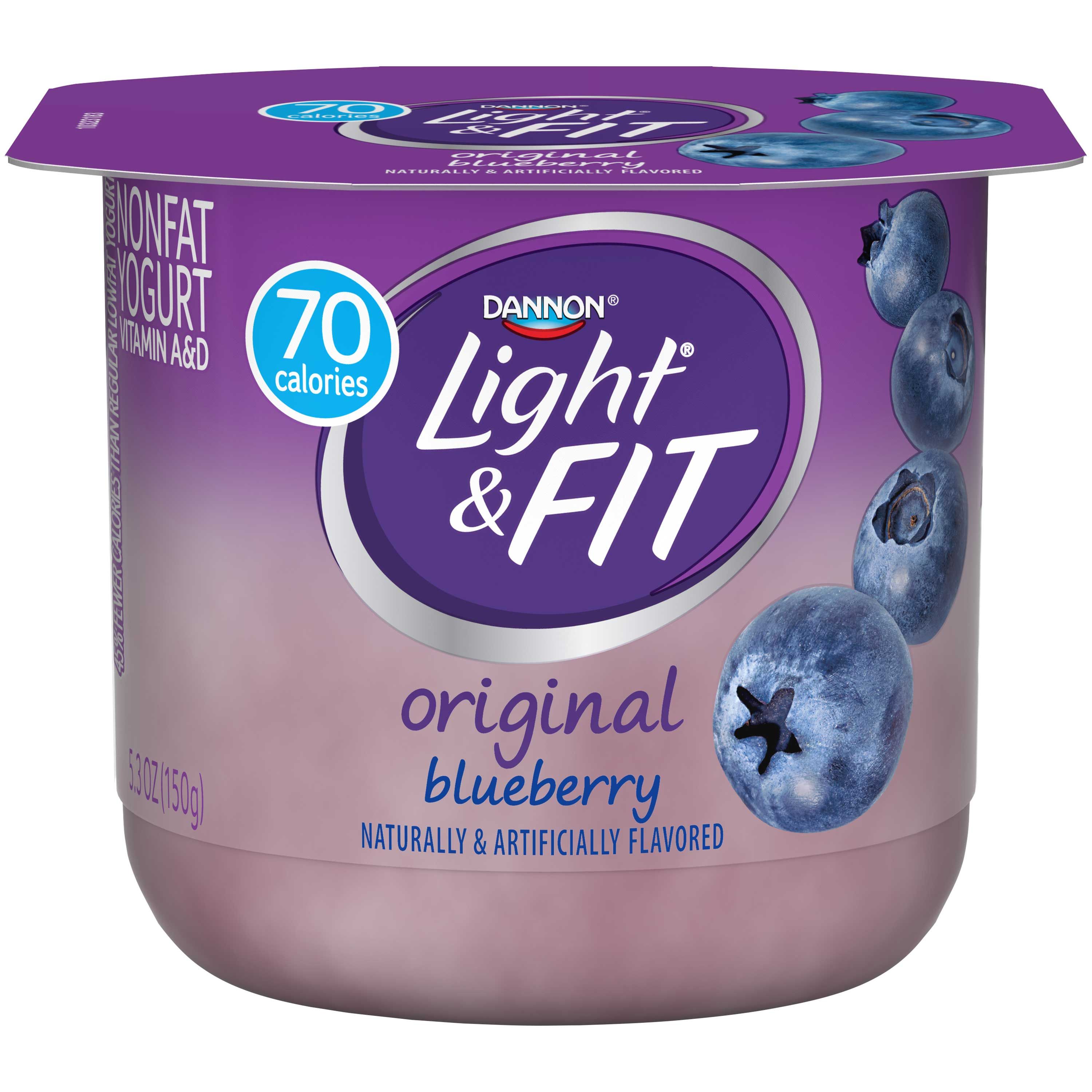 Light & Fit Blueberry Yogurt, 5.3 Ounce -- 12 Per Case