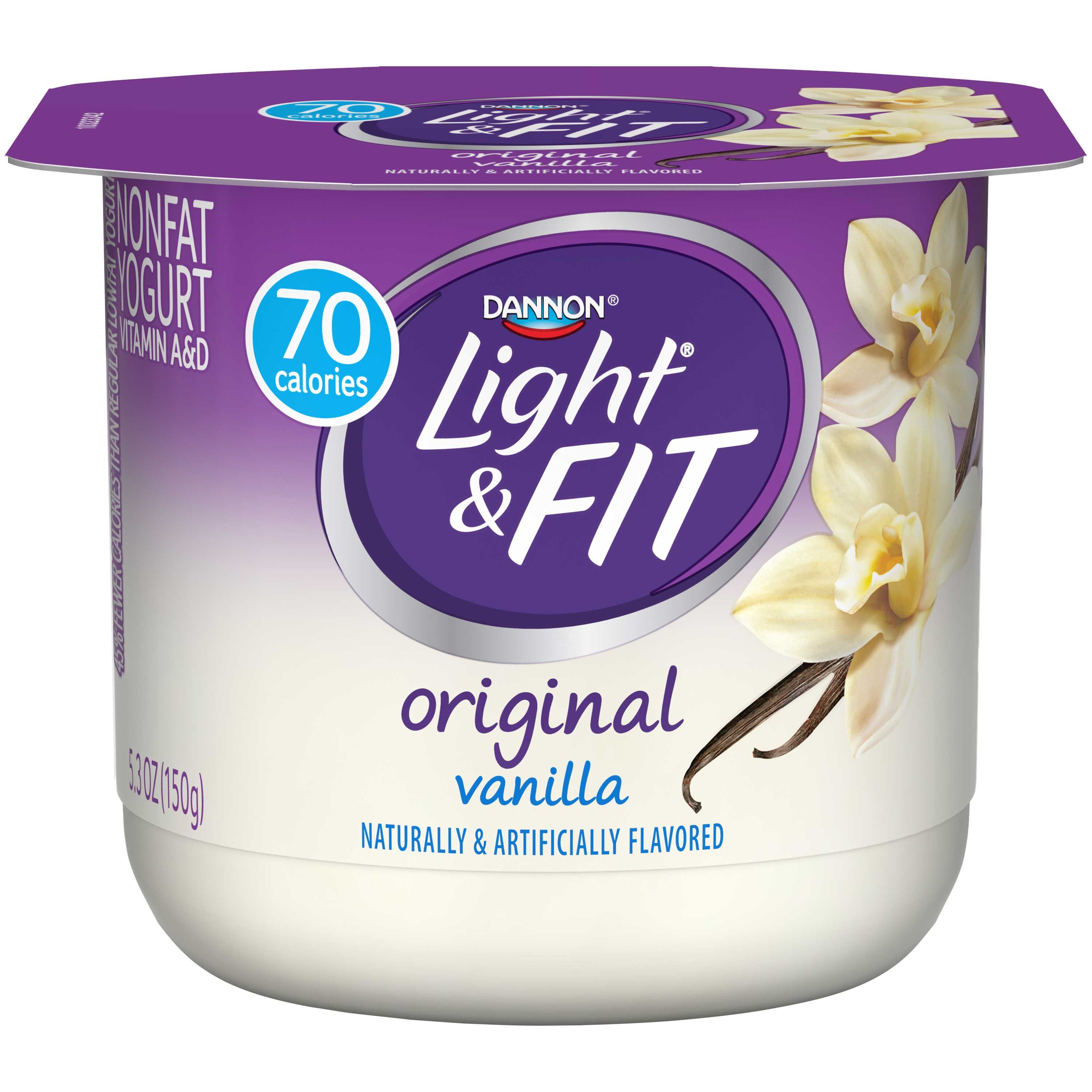 Light & Fit Vanilla Yogurt, 5.3 Ounce -- 12 Per Case