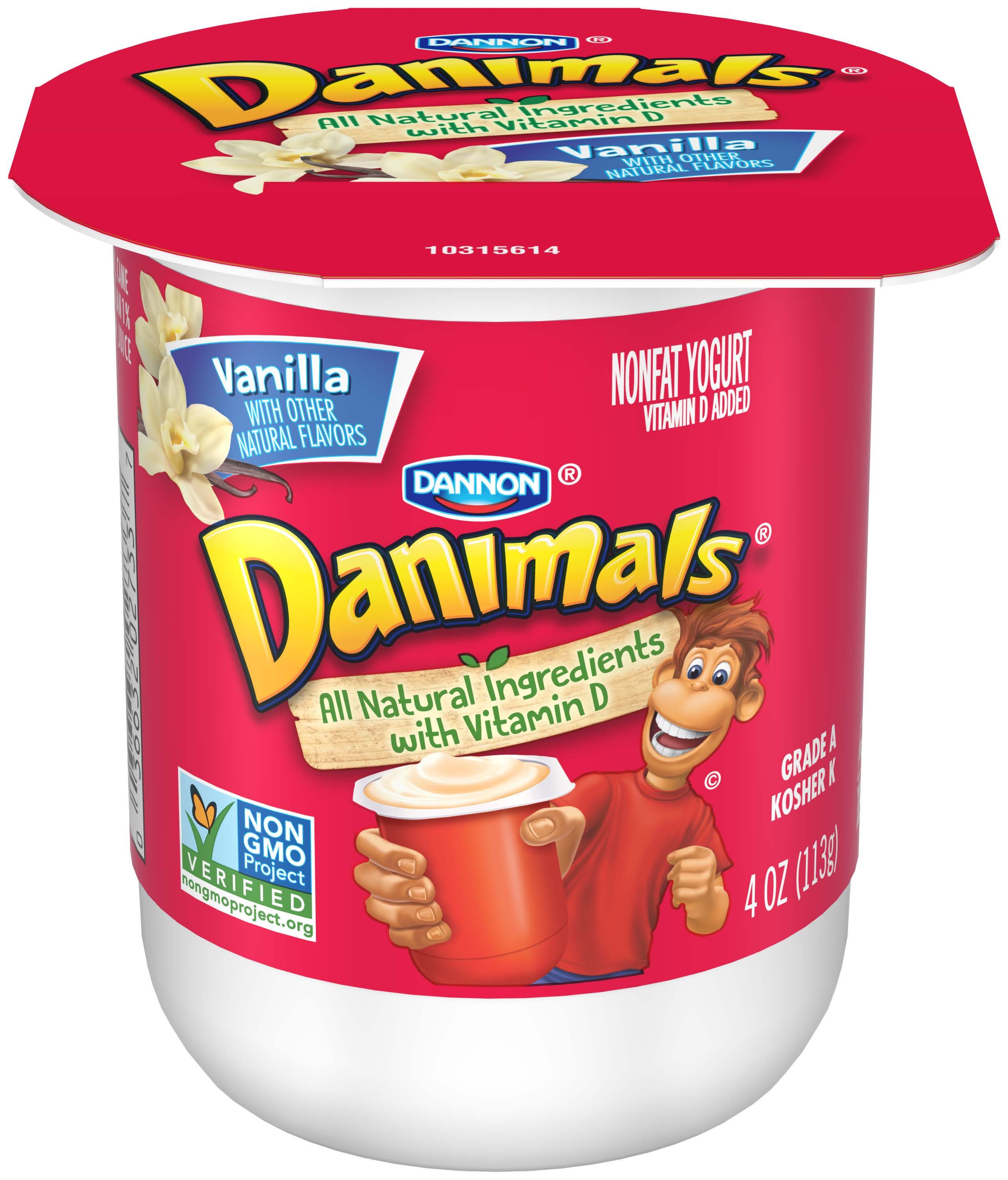 Danimals Vanilla Nonfat Yogurt, 4 Ounce Cup -- 48 Per Case