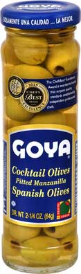 Goya Cocktail Spanish Pitted Olives, 2.25 Ounce -- 12 Per Case