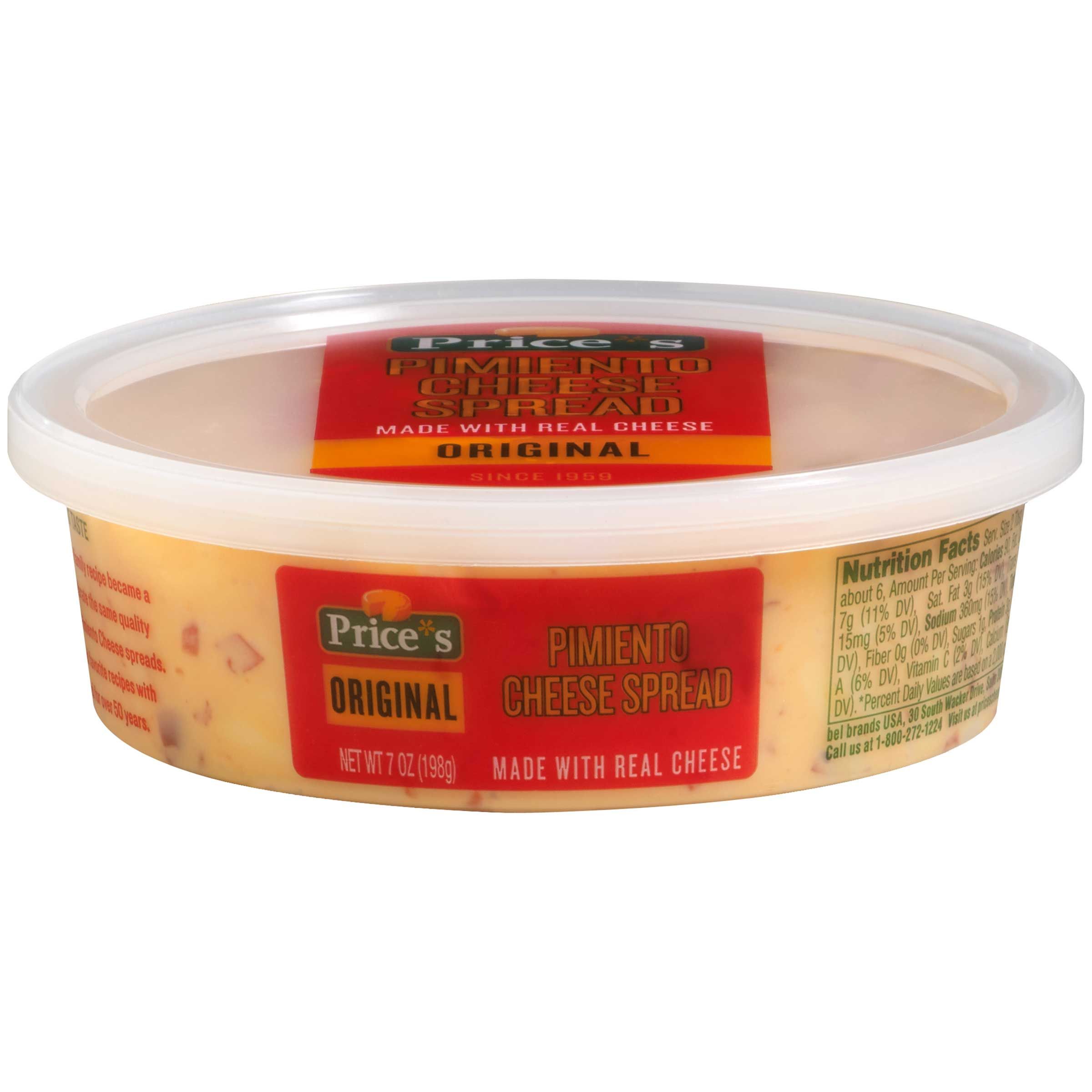 Price's Pimento Cheese Spread, 7 Ounce Cup -- 12 Per Case