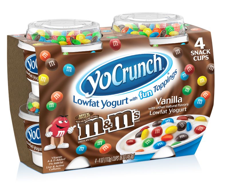 Yocrunch Core M And M Yogurt With Fun Toppings, 4 Ounce -- 6 Per Case