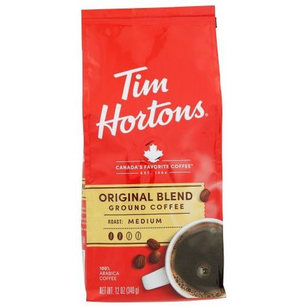 Tim Hortons Original Blend Medium Roast Ground Coffee, 12 Ounce -- 6 Per Case