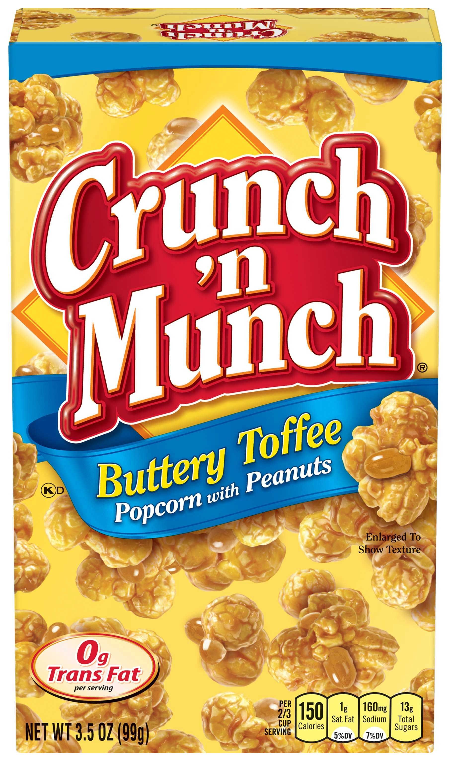 Crunch 'n Munch Butter Toffee Popcorn, 3.5 Ounce -- 12 Per Case