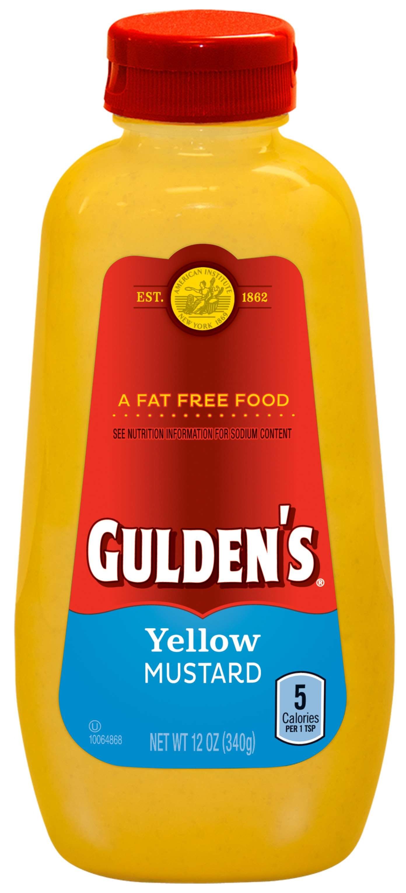 Gulden's Yellow Squeeze Mustard, 12 Ounce -- 12 Per Case