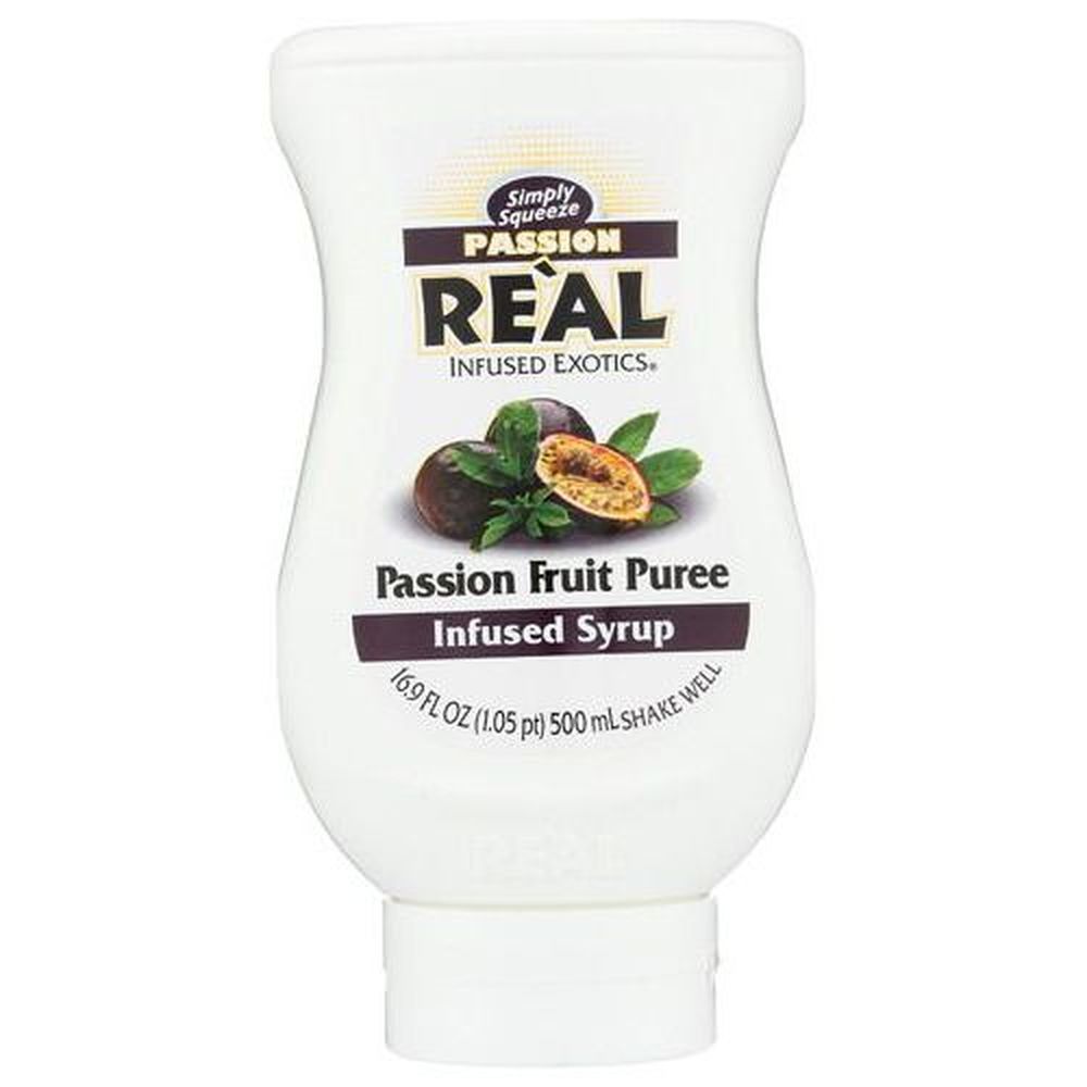 Real Infused Exotics Passion Fruit Puree Syrup, 16.9 Fluid Ounce -- 6 Per Case