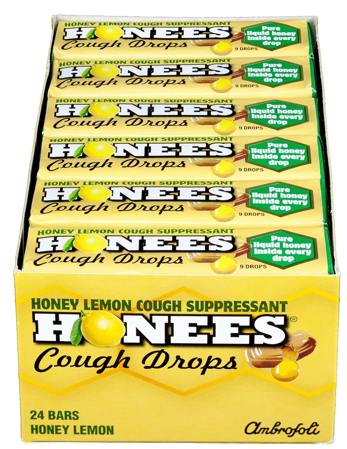Honees Honey Lemon Cough Drop Bar, 1.6 Ounce -- 288 Per Case