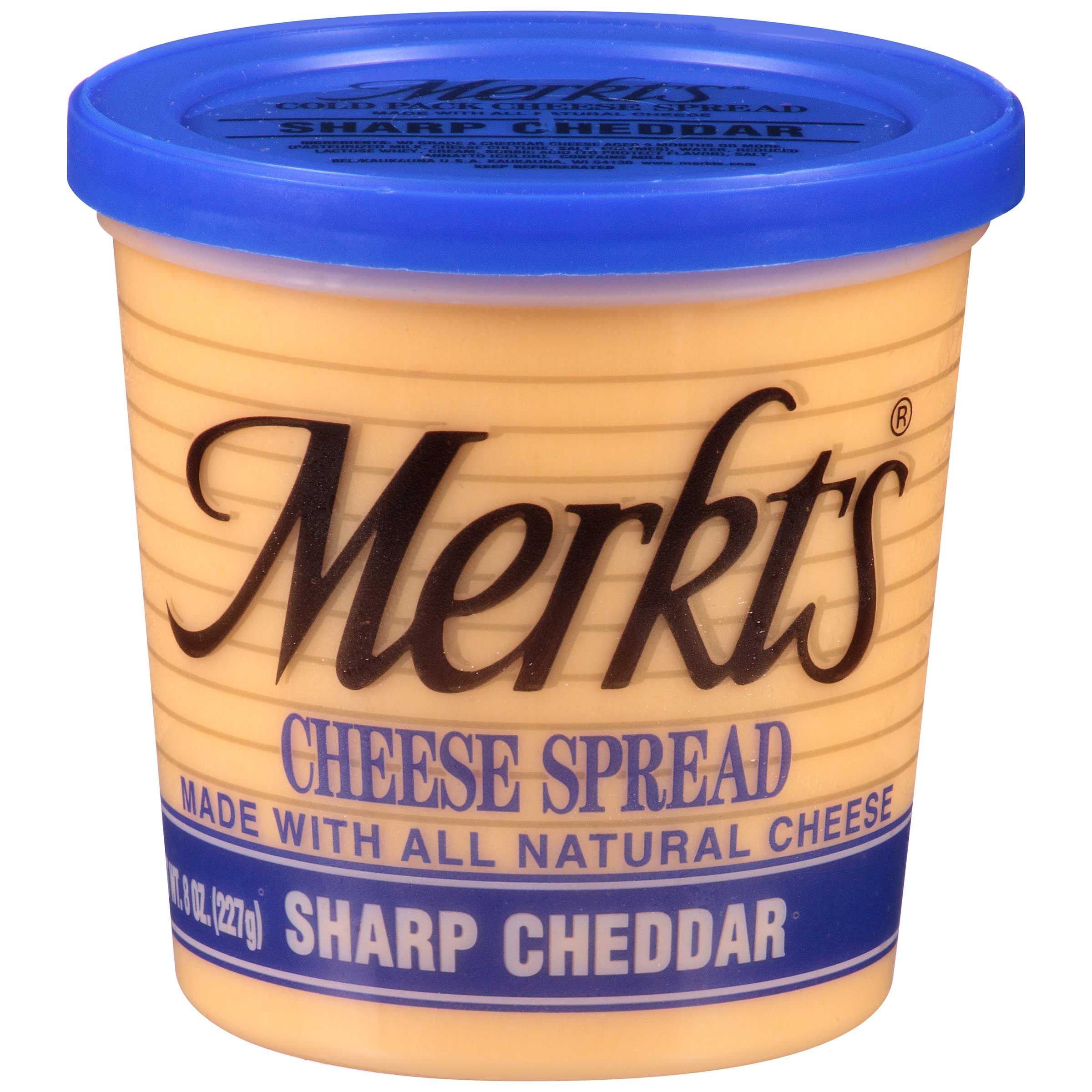 Merkt's Sharp Cheddar Cheese Spread, 8 Ounce Cup -- 12 Per Case