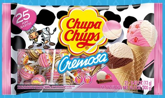Chupa Chups Cremosa Lollipops, 25 Count -- 12 Per Case