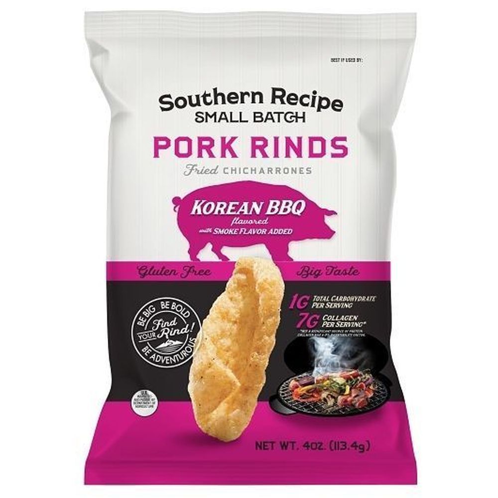 Southern Recipe Small Batch Korean Kimchi Barbeque Pork Rinds, 4 Ounce -- 6 Per Case