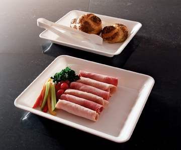 Yoshi Party Tray Rectangular White Tray, 10 X 8 Inch -- 25 Per Case