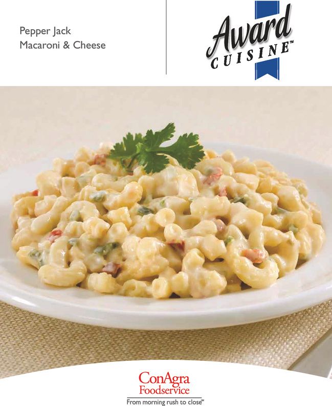 Award Cuisine Pepper Jack Mac N Cheese, 80 Ounce -- 4 Per Case
