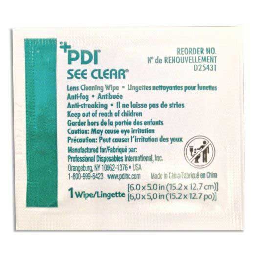 Sani Professional Nice Pak See Clear Eye Glass Cleaning Wipes, 120 Count -- 12 Per Case