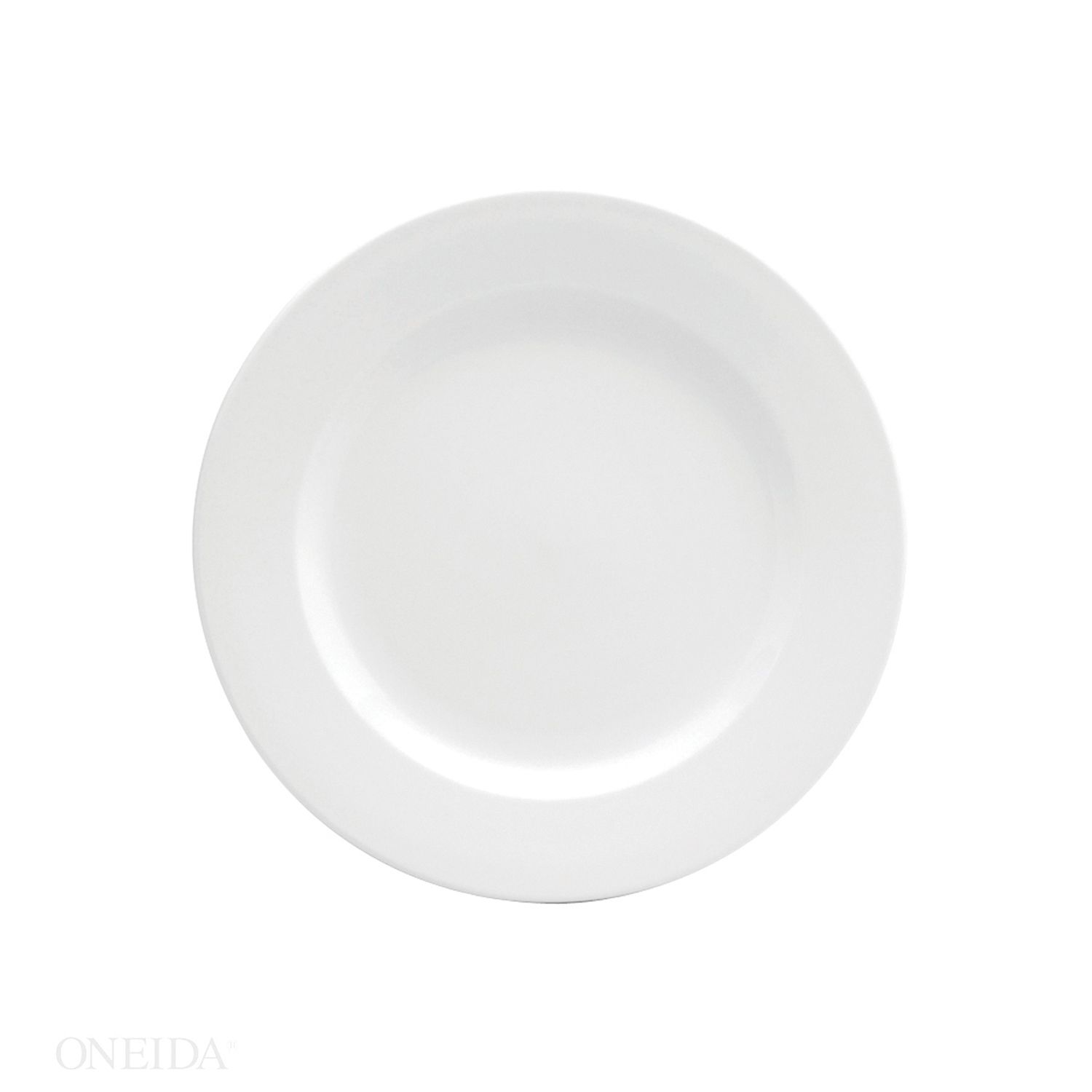 Oneida Buffalo Cream White Undecorated Rolled Edge Plate, 9 5/8 Inch -- 24 Per Case