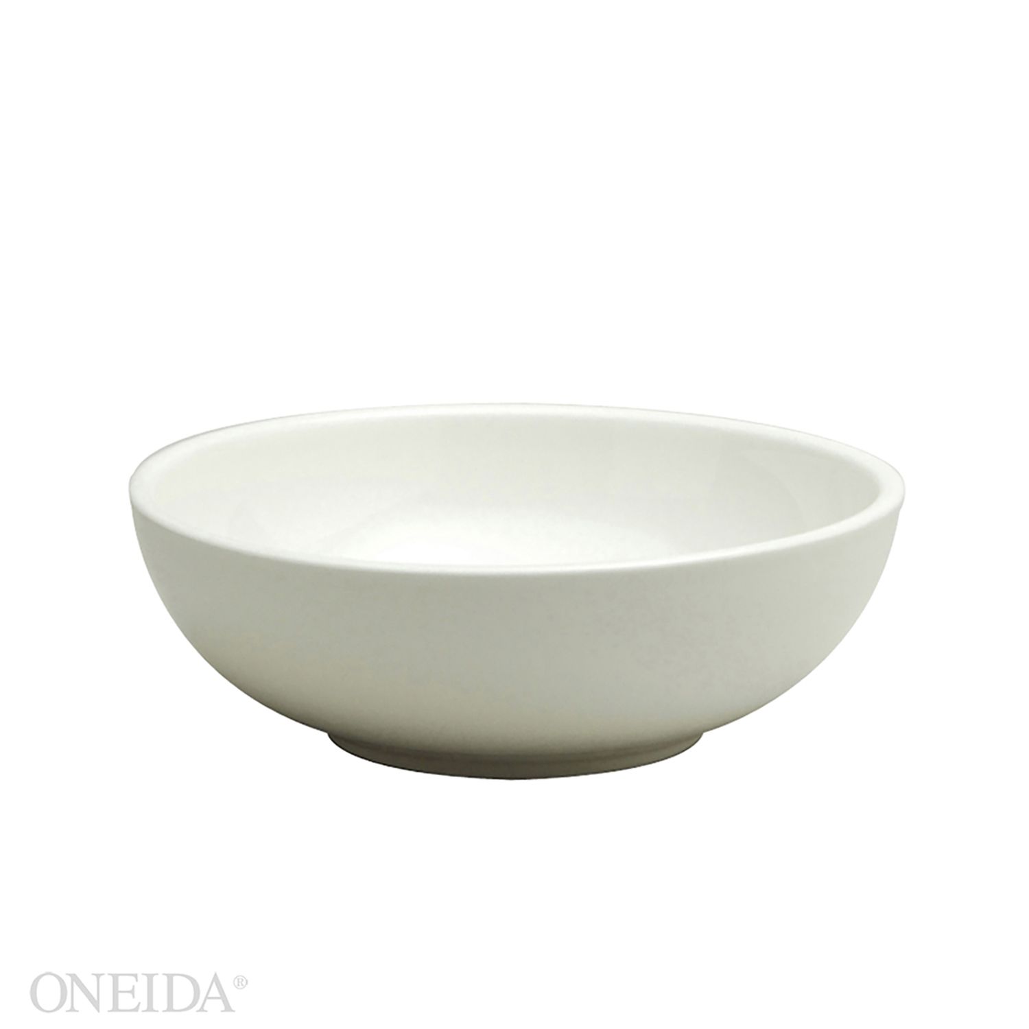 Oneida Buffalo Cream White Undecorated Rolled Edge Coupe Bowl, 48 Ounce -- 12 Per Case