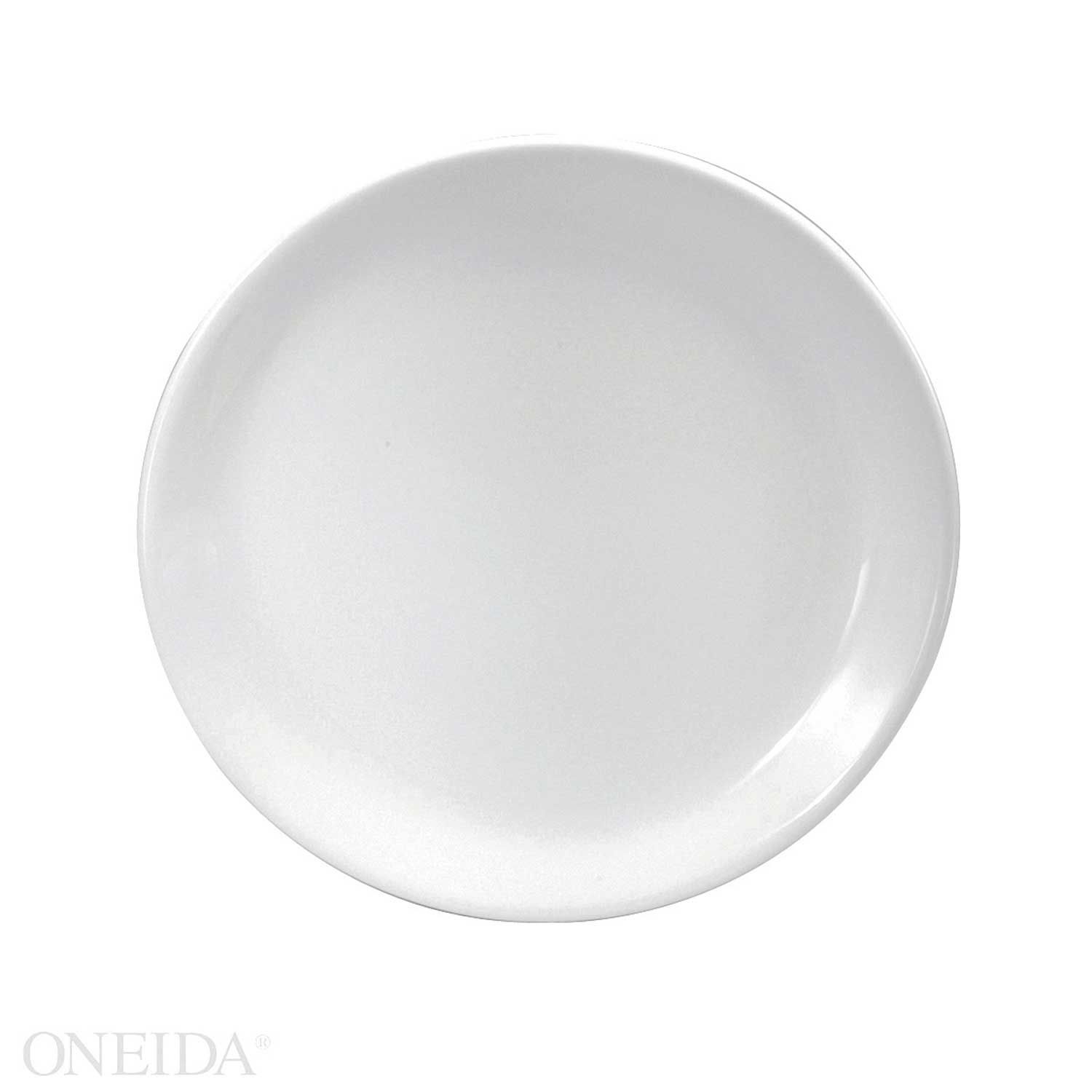 Oneida Buffalo Bright White Undecorated Narrow Rim Coupe Plate, 7.25 Inch -- 36 Per Case