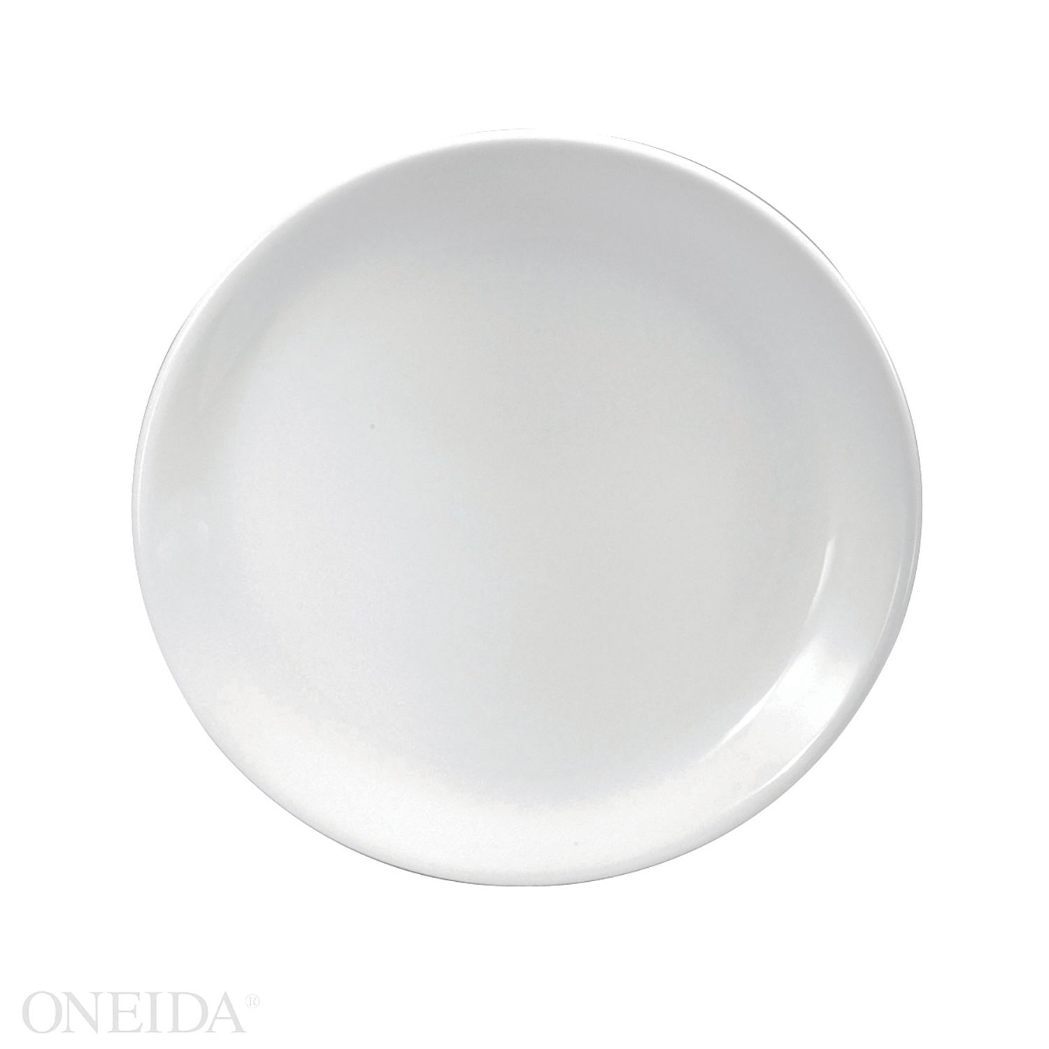 Oneida Buffalo Bright White Narrow Rim Undecorated Coupe Plate, 10.5 Inch -- 12 Per Case