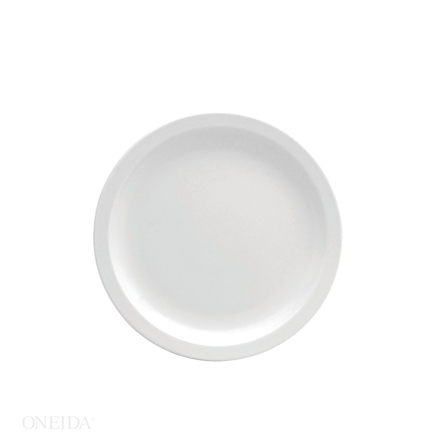 Oneida Buffalo Bright White Narrow Rim Undecorated Plate, 10 Inch -- 24 Per Case