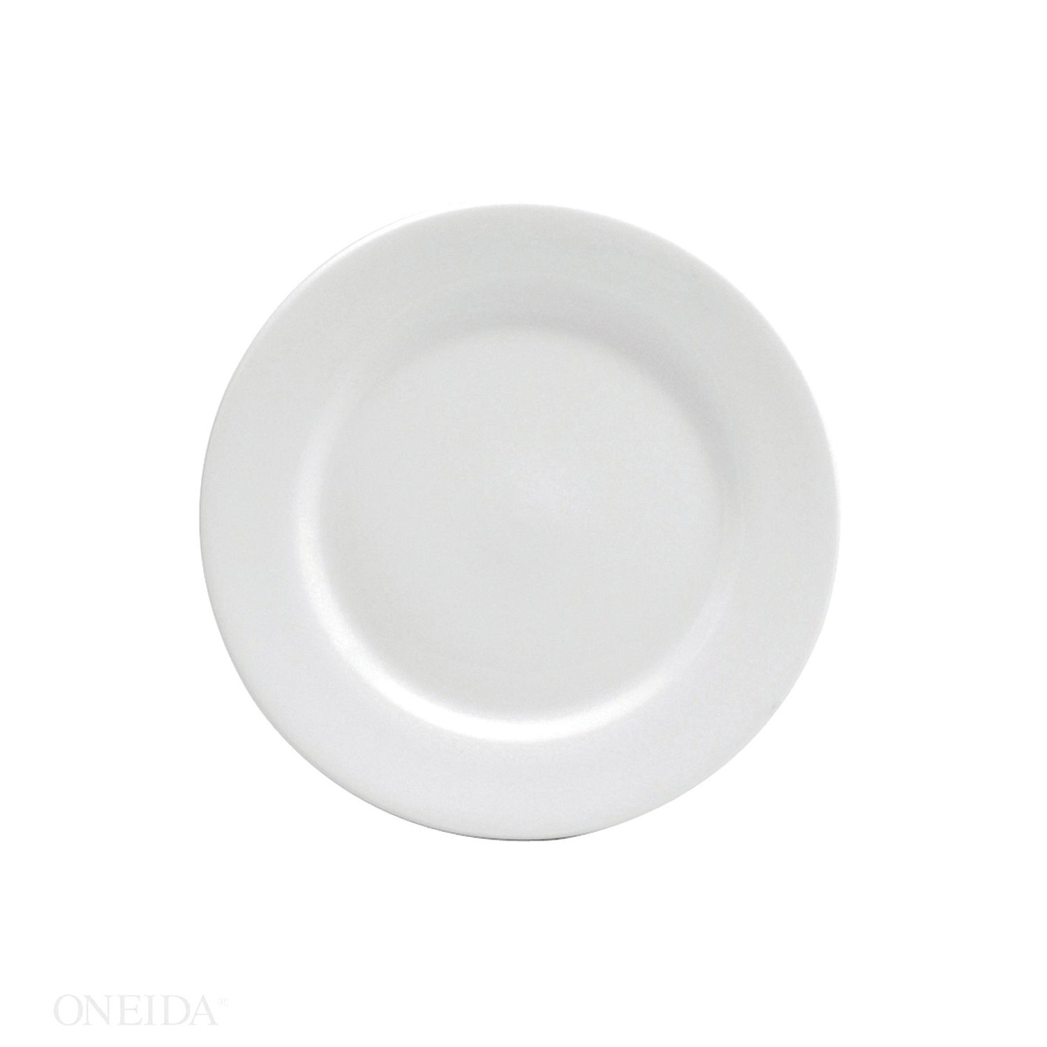 Oneida Buffalo Bright White Ware Undecorated Rolled Edge Plate, 12 Inch -- 12 Per Case
