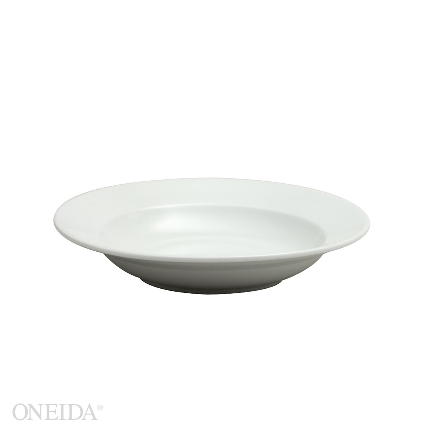 Oneida Buffalo Bright White Ware Rolled Edge Undecorated Rimmed Soup Bowl, 23.5 Ounce -- 24 Per Case