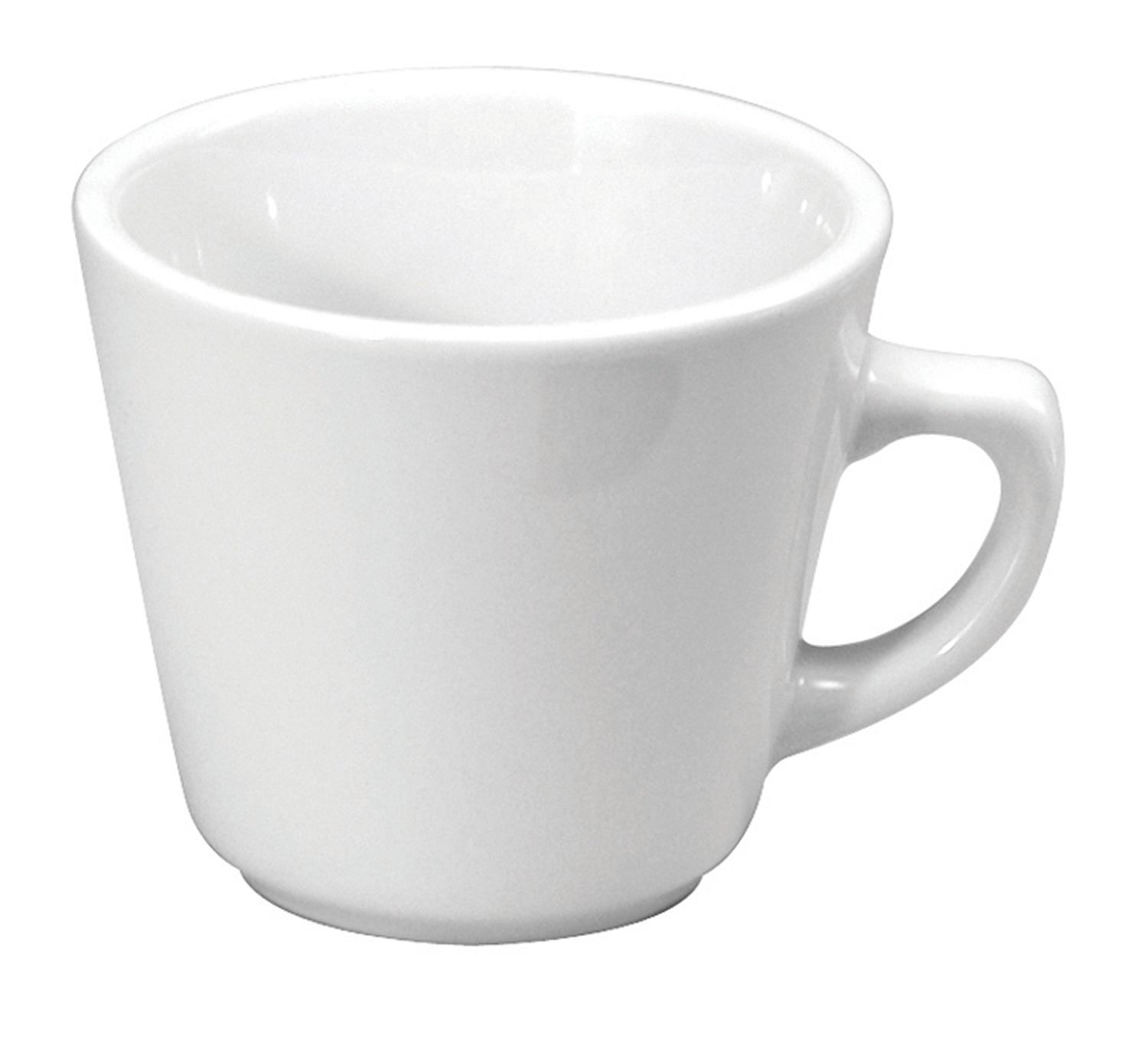Oneida Buffalo Bright White Ware Vassar Undecorated Rolled Edge Cup, 7 Ounce -- 36 Per Case