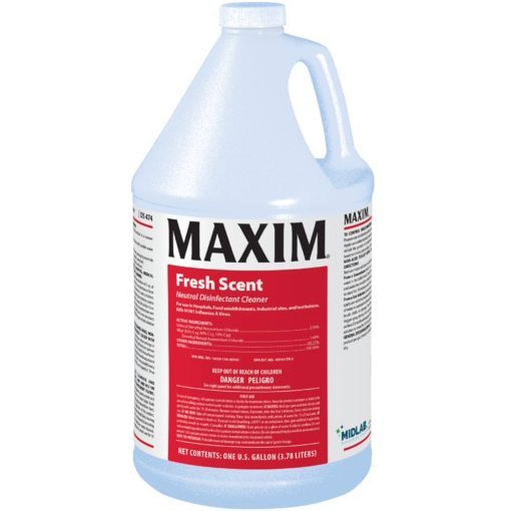 Maxim Ds474 Fresh Floral Scent Neutral Disinfectant Cleaner, 1 Gallon -- 4 Per Case