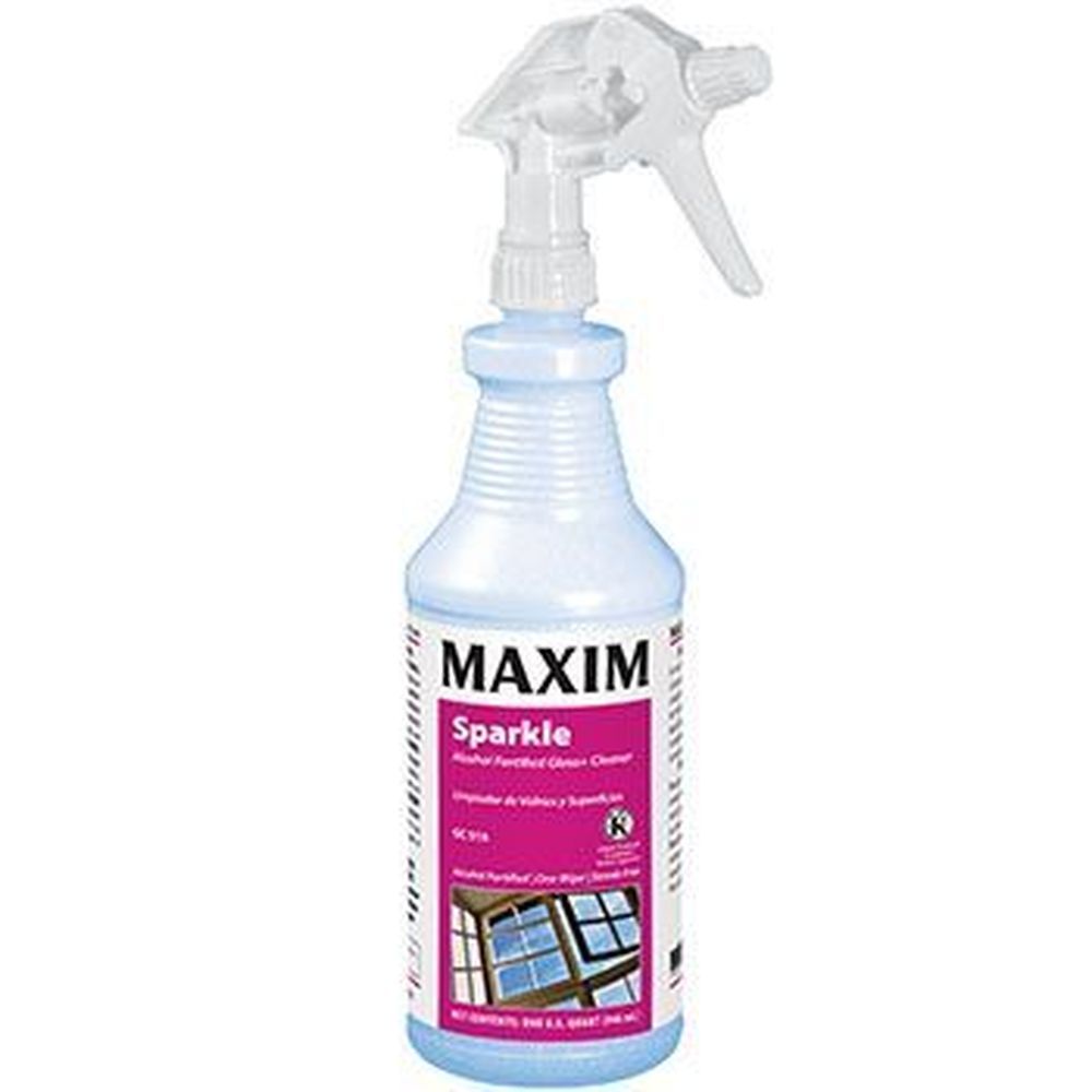 Maxim Gc518 Sparkle Alcohol Fortified Glass Cleaner, 1 Gallon -- 4 Per Case