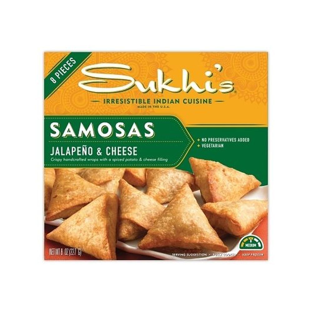 Sukhi's Jalapeno Cheese Samosa, 8 Ounce -- 6 Per Case