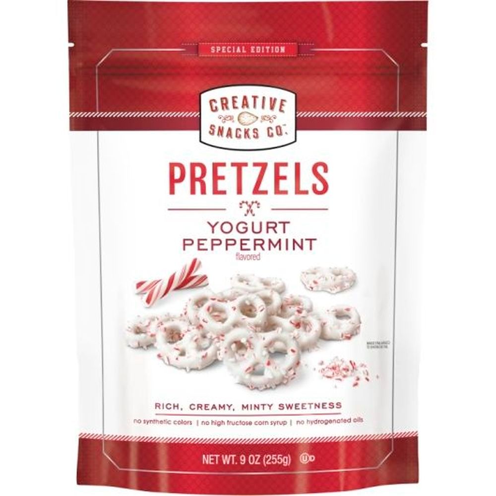 Creative Snacks Yogurt Peppermint Pretzels, 9 Ounce -- 6 Per Case