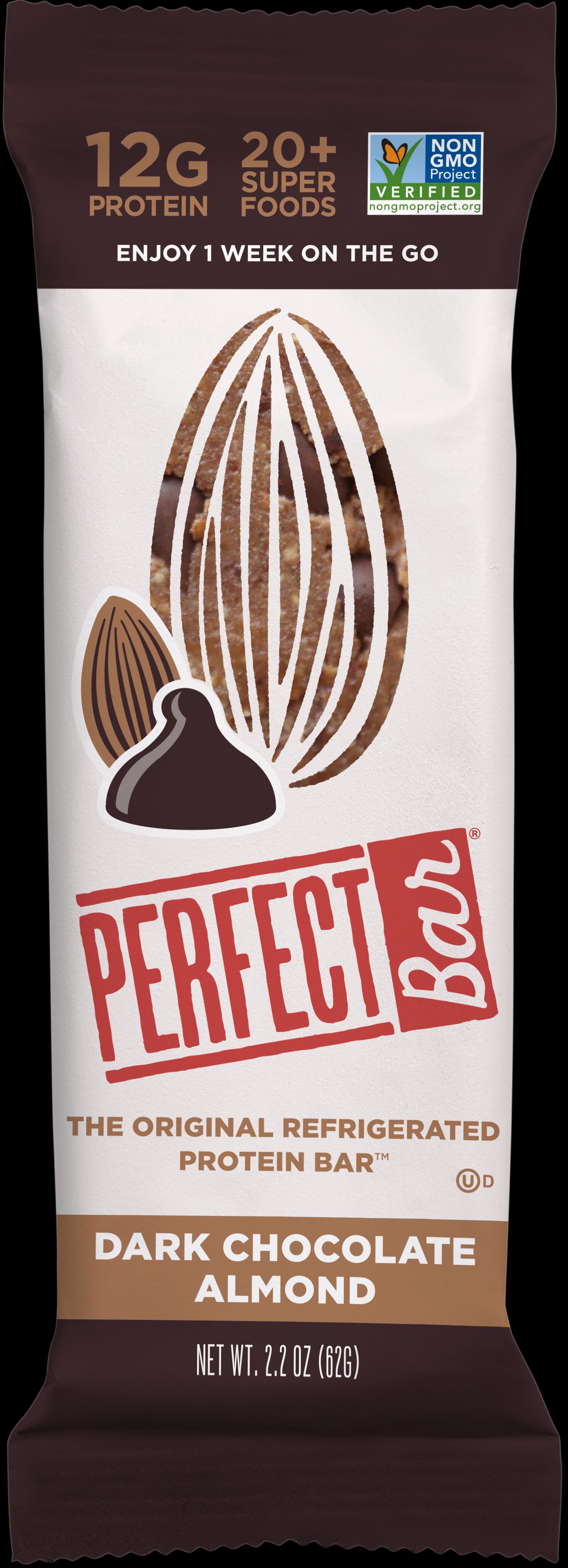 Perfect Dark Chocolate Almond Bar, 2.2 Ounce -- 16 Per Case