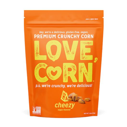 Love Corn Cheezy Crunching Corn, 1.6 Ounce -- 10 Per Case