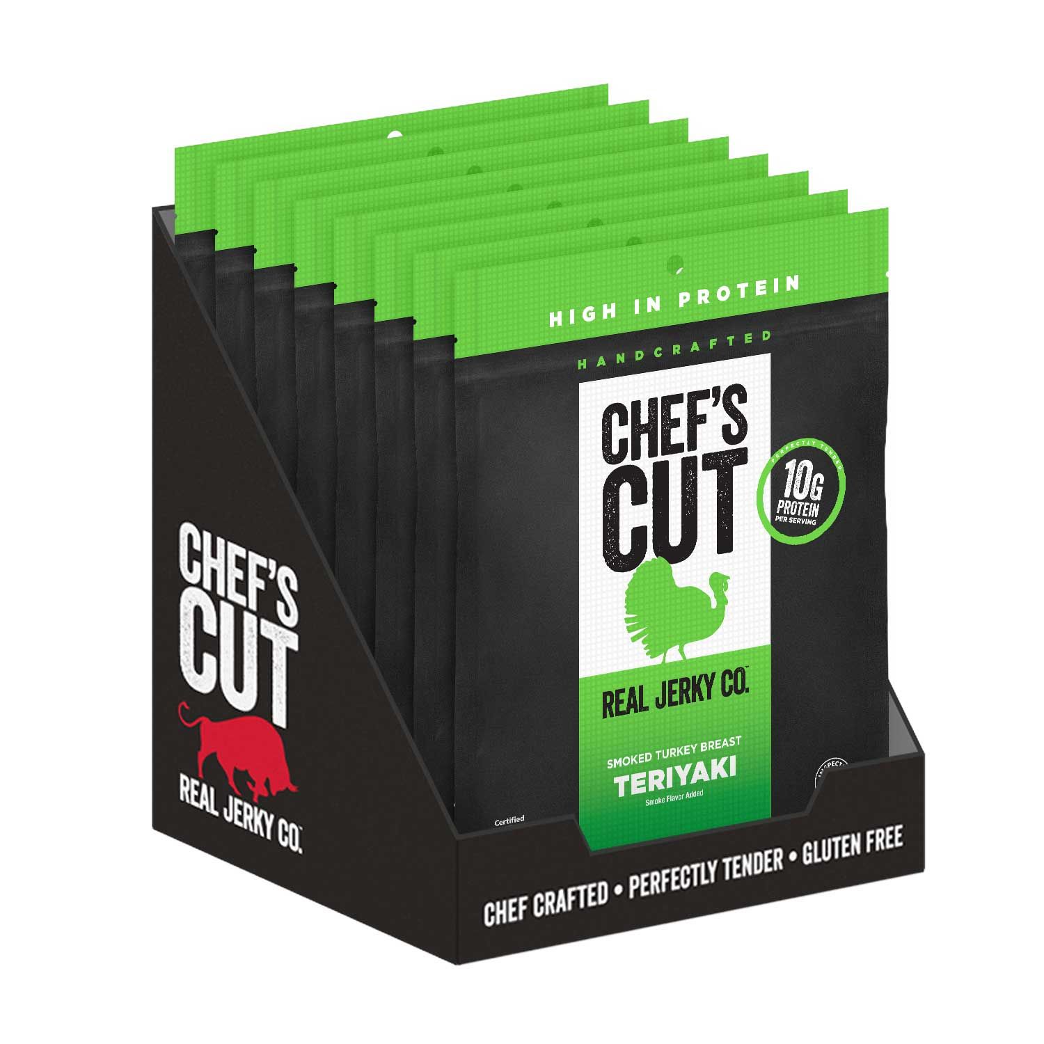 Chef's Cut Teriyaki Smoked Turkey Breast Jerky, 2.5 Ounce -- 8 Per Case