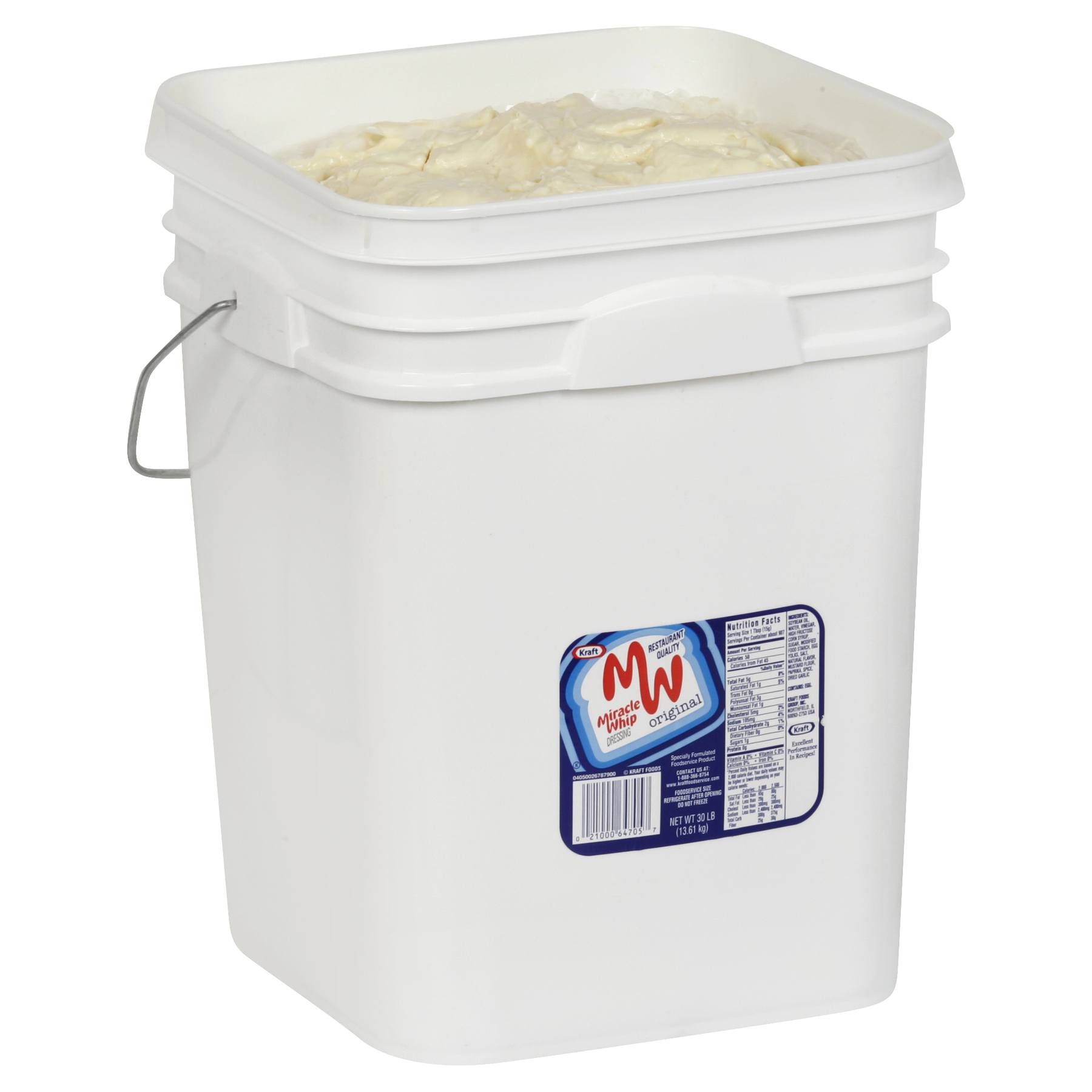Miracle Whip Dressing Pail, 30 Pound