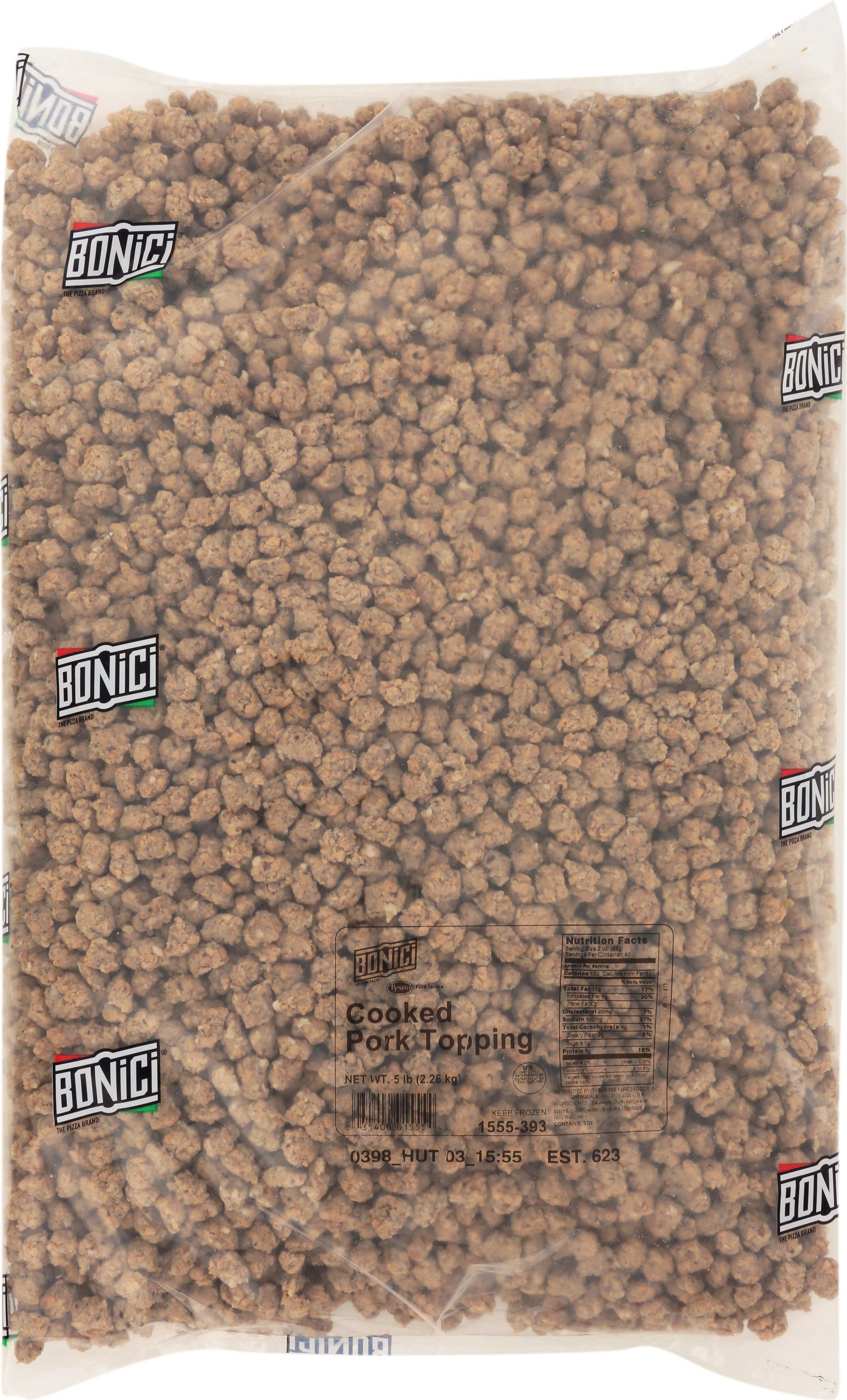 Hillshire Farm Cooked Small Chunk Pork Pizza Topping, 5 Pound -- 2 Per Case