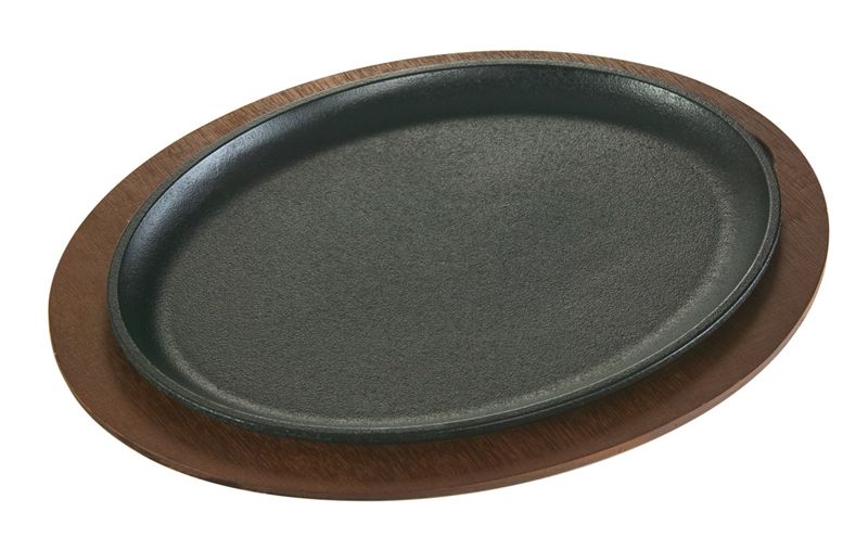 Lodge Preseasoned Cast Iron Jumbo Oval Serving Griddle -- 3 Per Case