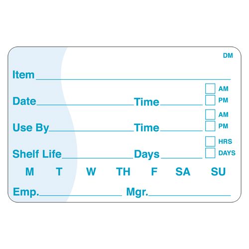 Daymark Dissolvemark Shelf Life Use By Food Label, 2 X 3 Inch -- 12 Per Case